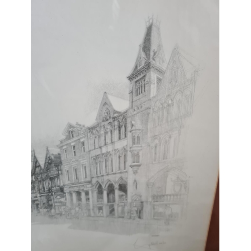 292 - A gilt framed pencil signed limited edition no. 100/250 Geldart print of Chester