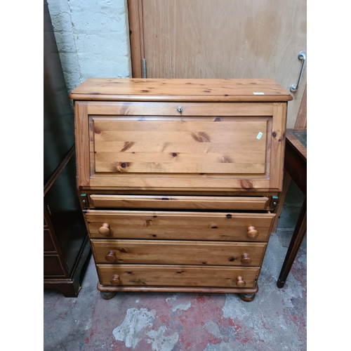 294 - A modern pine bureau - approx. 87cm wide x 108cm high x 45cm deep