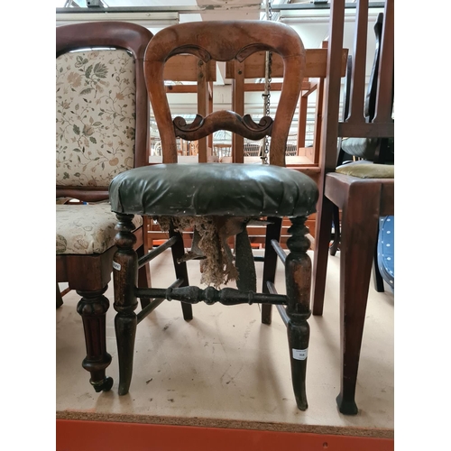 316 - Three various Victorian chairs