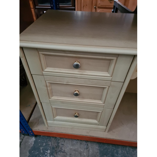 328 - A modern beech effect dressing table