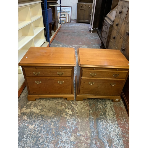 367 - A Younger teak effect four piece bedroom suite