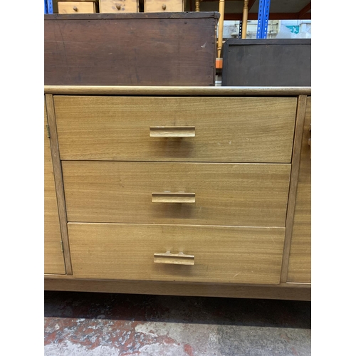 373 - A mid 20th century walnut sideboard - approx. 202cm wide