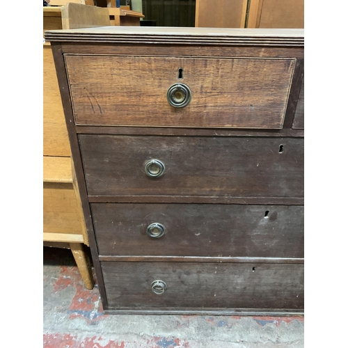 375 - A Georgian oak chest of drawers