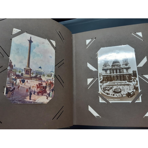 45 - A postcard album with contents to include automobilia and architectural examples