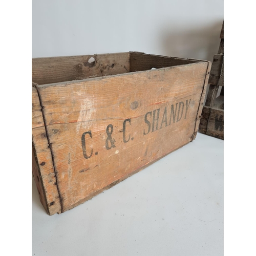 93 - Two vintage wooden crates to include a C. & C. shandy crate and a Coate Gaymer Whiteways cider crate