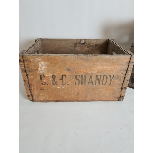 93 - Two vintage wooden crates to include a C. & C. shandy crate and a Coate Gaymer Whiteways cider crate