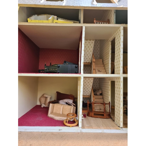 98 - Three various dolls houses with contents