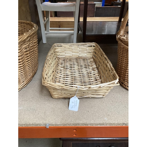 411 - Four various wicker baskets