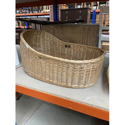 411 - Four various wicker baskets