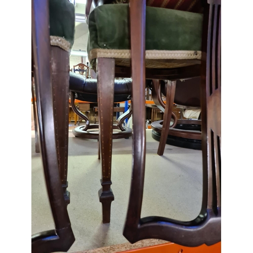 400 - Six various dining chairs to include a pair of H.J Berry spindle back chairs, pair of Edwardian maho... 