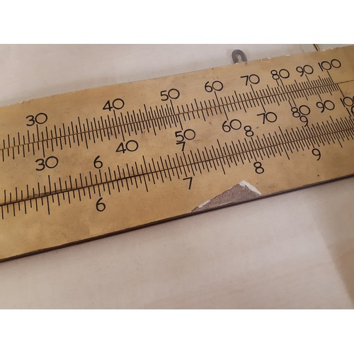 184 - A large oversized slide rule (possibly shop display or teaching aid) - approx. 140cm