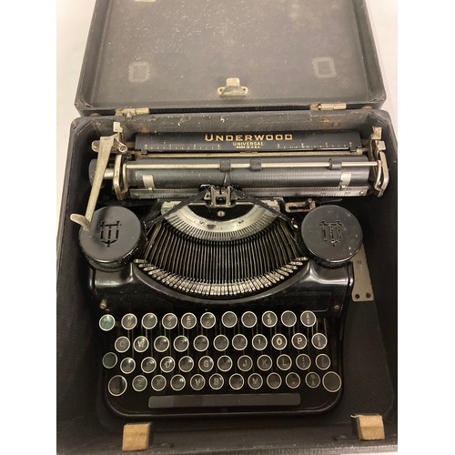 247 - A vintage cased Underwood Universal typewriter