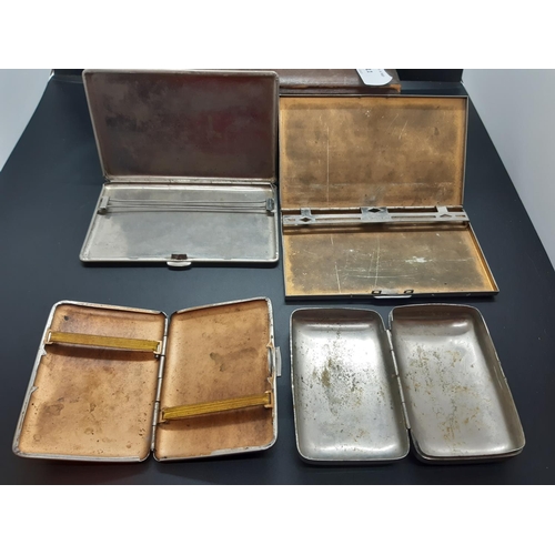 11 - Six items to include four various vintage cigarette cases, cased Brother-Lite gas lighter and a case... 