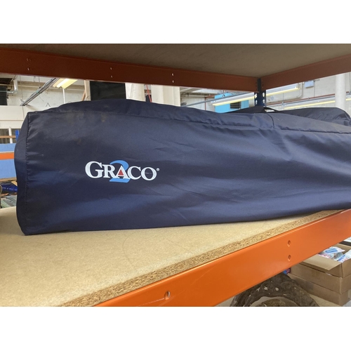 1137 - Three travel cots, two bagged Graco Chicco and one other unbagged