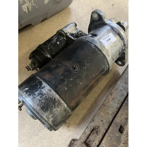 1139 - A selection of vintage Massey Ferguson 35 spares to include starter motor with 3 bolt fixing and 10 ... 