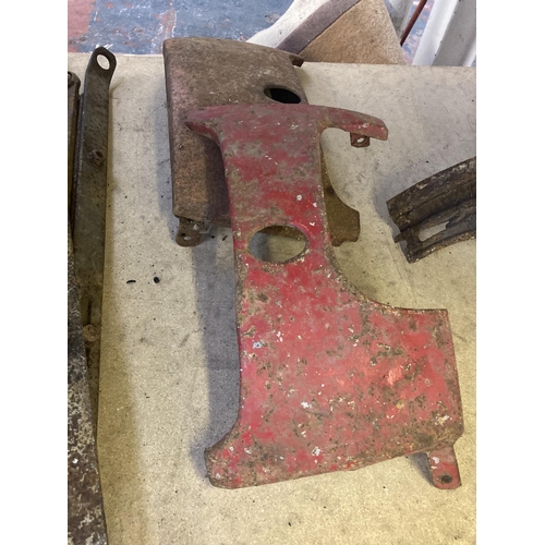 1139 - A selection of vintage Massey Ferguson 35 spares to include starter motor with 3 bolt fixing and 10 ... 