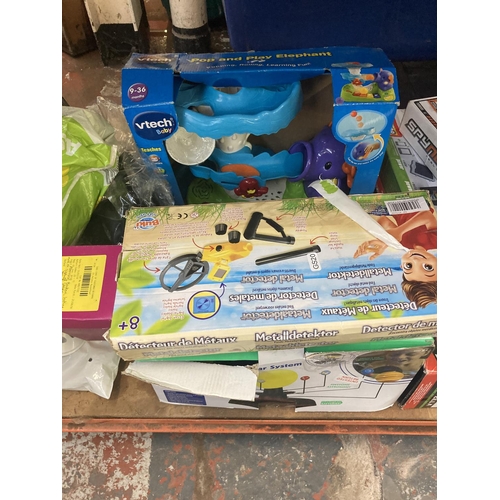 1155 - A large selection of shop return toys to include Hot Wheels 3 in 1 Drone-Rotor-Cross, Jurassic World... 