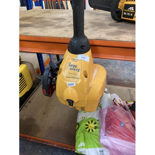 1165 - A black and yellow McCulloch Electrolux Trim Mac 51 petrol strimmer