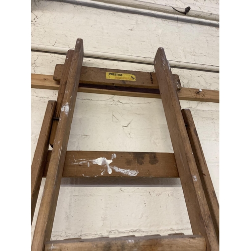 1174 - A set of vintage Prestige ten tread wooden step ladders