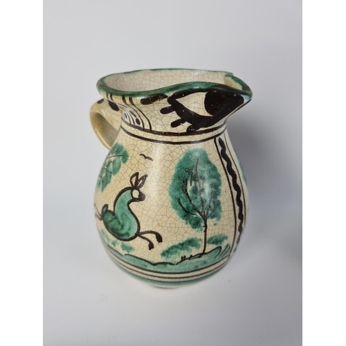 119 - Four various pieces of pottery to include Alhambra jug, mid 20th century Domingo Punter pitcher - ap... 