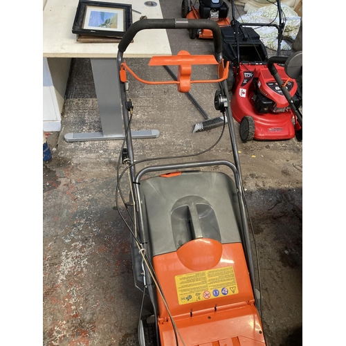 1226 - An orange and grey Husqvarna Royal 43S petrol lawnmower with Briggs & Stratton XTL45 engine and gras... 