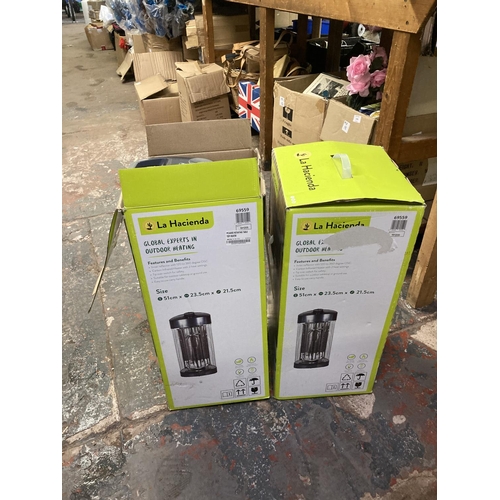 1257 - Two boxed shop return La Hacienda outdoor electric heaters