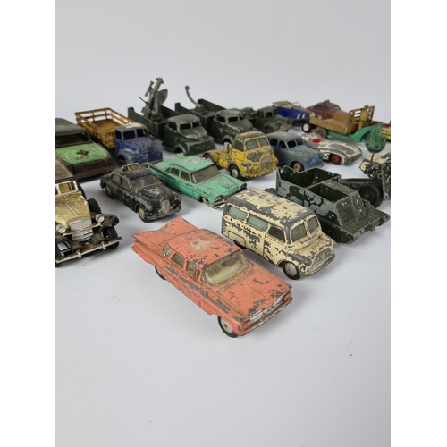 141 - A collection of vintage diecast model vehicles to include Lone Star Modern Army Series Lorry, Corgi ... 