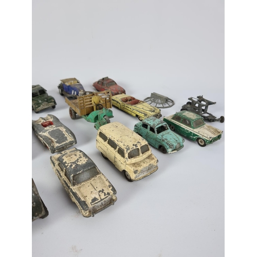 141 - A collection of vintage diecast model vehicles to include Lone Star Modern Army Series Lorry, Corgi ... 