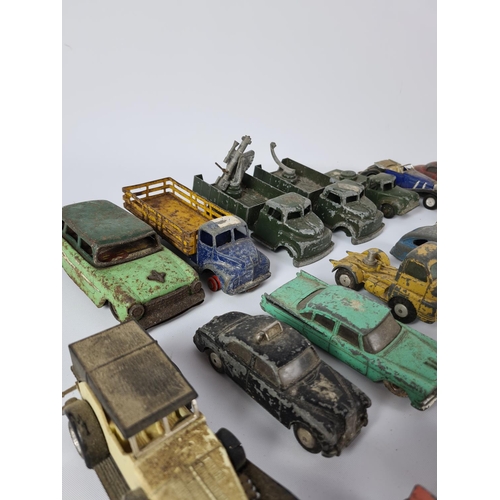 141 - A collection of vintage diecast model vehicles to include Lone Star Modern Army Series Lorry, Corgi ... 