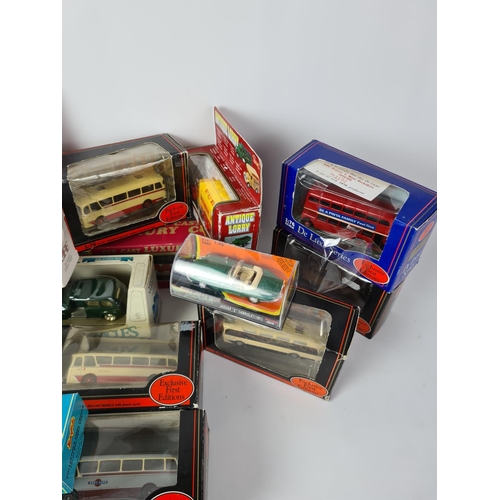 178 - A large quantity of various boxed model vehicles to include Gilbow, Mattel etc.