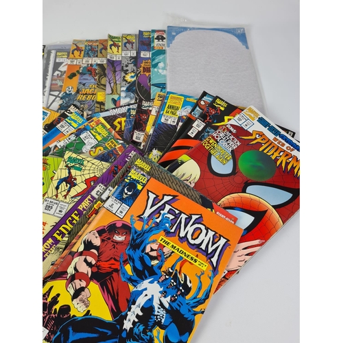 186 - A collection of sixty two Spider-Man and Venom Marvel comic books