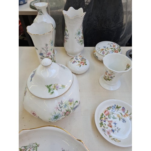 225 - Eleven pieces of Aynsley china to include Wild Tudor, Cottage Garden and Somerset