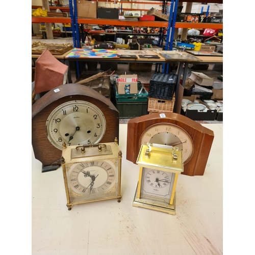 258 - Four assorted vintage clocks