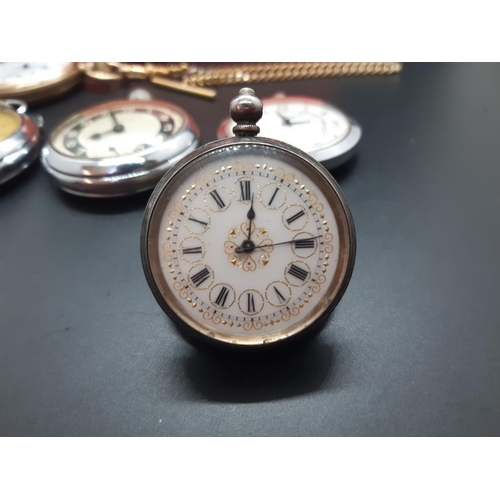 39 - Six items, five pocket watches to include one Illinois Watch Case Co. of U.S.A gold plated full hunt... 