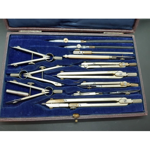 43 - A cased vintage professional technical drawing set