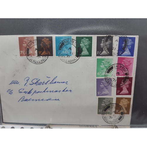 49 - A collection of first day covers ranging from late 1960's/early 1970's in black album together with ... 