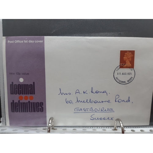 49 - A collection of first day covers ranging from late 1960's/early 1970's in black album together with ... 