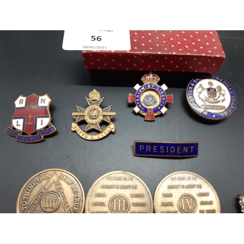 56 - Various collectables to include a Manchester & Salford medical charities enamel badge, Ladies Lifebo... 