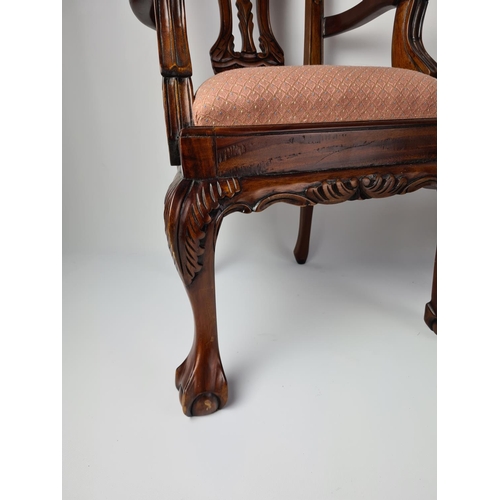 86 - Two dolls chairs, one Chippendale style mahogany carver on ball and claw feet - approx. 65cm high x ... 