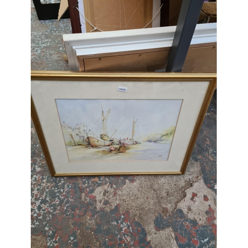 1272 - A large mixed lot of framed pictures and prints to include 'View of the Thames', 'Chownings Tavern',... 