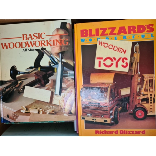 1300 - Two boxes of books to include The Encyclopaedia of Dream Cars, Basic Woodworking, Blizzard's Wonderf... 