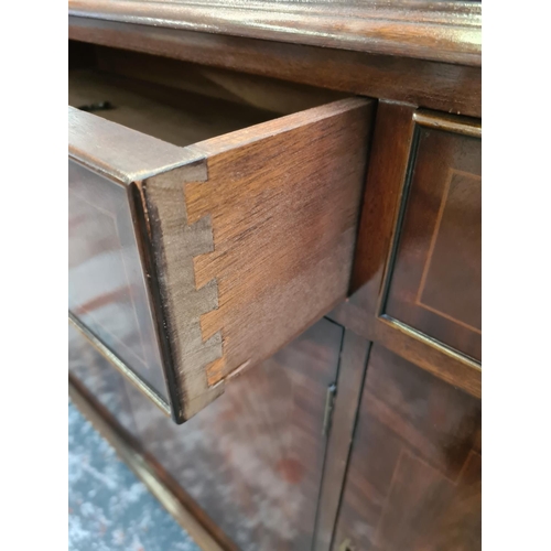 296 - An antique style mahogany sideboard - approx. 151cm wide x 83cm high x 45cm deep