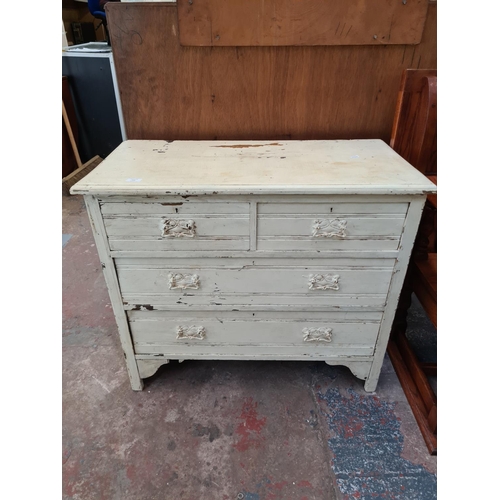 330 - An Edwardian white painted chest of drawers