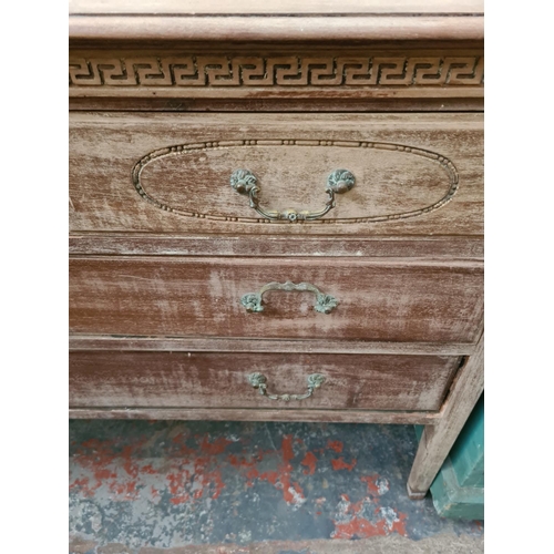 341 - An Edwardian mahogany distressed chest of drawers