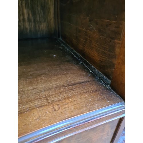 357 - A vintage walnut chest of drawers - approx. 124cm high x 85cm wide x 47cm deep