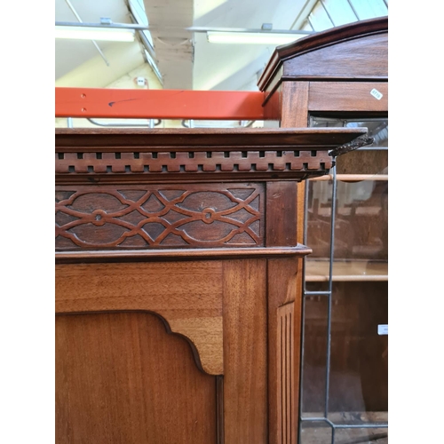 391 - An early 20th century mahogany double wardrobe - approx. 173cm high x 118cm wide x 60cm deep