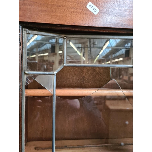 392 - An early 20th century mahogany bureau bookcase - approx. 205cm high x 93cm wide x 46cm deep