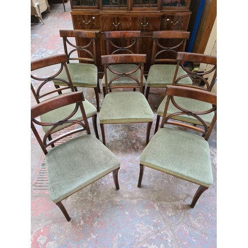 415 - A set of eight Bevan Funnell Reprodux Regency style mahogany dining chairs