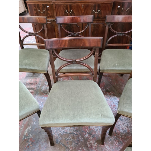 415 - A set of eight Bevan Funnell Reprodux Regency style mahogany dining chairs