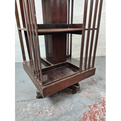 427 - An Edwardian mahogany revolving bookcase